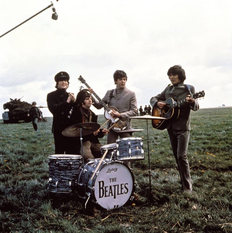 The Beatles filming Help! on Salisbury Plain, May 1965