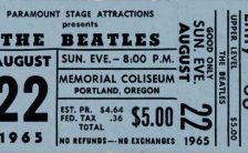 Ticket for The Beatles in Portland, Oregon, 22 August 1965