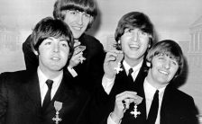 The Beatles with their MBEs at Buckingham Palace, 26 October 1965