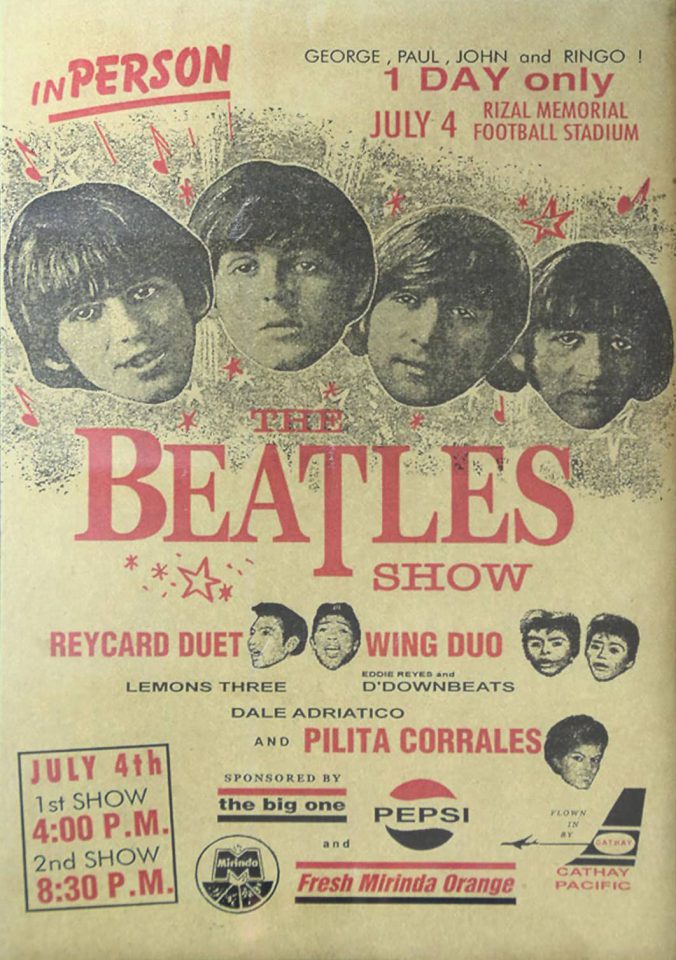 Poster for The Beatles in Manila, the Philippines, 4 July 1966