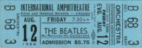 Ticket for The Beatles in Chicago, 12 August 1966