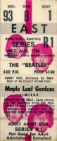 Ticket for The Beatles at Toronto's Maple Leaf Gardens, 17 August 1966