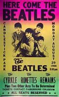 Poster for The Beatles at Candlestick Park, San Francisco, 29 August 1966