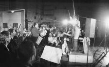 Paul McCartney conducting the orchestra on A Day In The Life, 10 February 1967