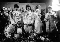 The Beatles during the Sgt Pepper cover shoot, 30 March 1967