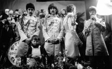 The Beatles during the Sgt Pepper cover shoot, 30 March 1967