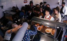 The Beatles at Smedley's fish and chip shop, Taunton, 15 September 1967