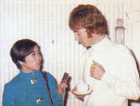 John Lennon with Japanese reporter Rumiko Hoshika, 25 September 1967