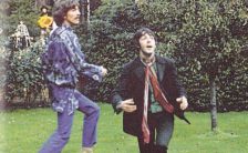 George Harrison and Paul McCartney filming Blue Jay Way for Magical Mystery Tour, 3 November 1967