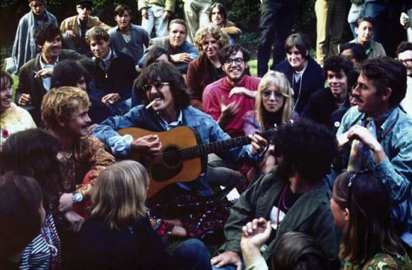 George and Pattie Harrison in Haight-Ashbury, San Francisco, 7 August 1967