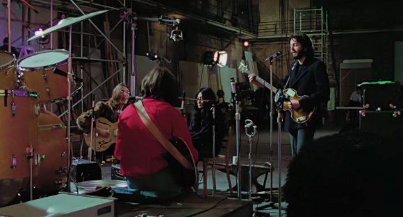 John Lennon, George Harrison, Yoko Ono, Paul McCartney – Twickenham Film Studios, 8 January 1969