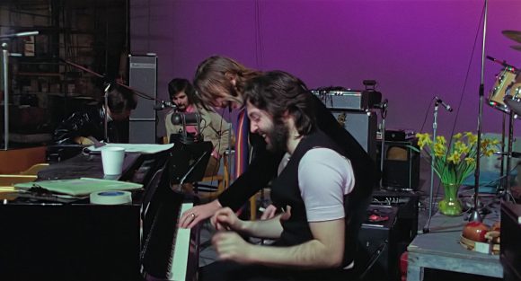 Glyn Johns, Tony Richmond, Ringo Starr, Paul McCartney – Twickenham Film Studios, 14 January 1969