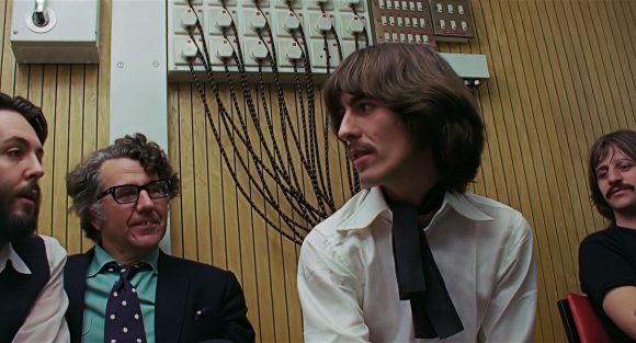 Paul McCartney, Denis O'Dell, George Harrison, Ringo Starr – Apple Studios, 23 January 1969