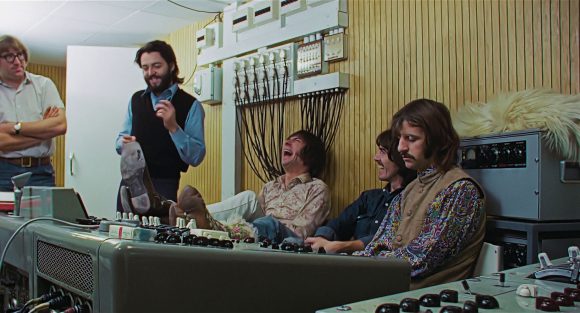 Mal Evans, Paul McCartney, Glyn Johns, George Harrison, Ringo Starr – Apple Studios, 25 January 1969