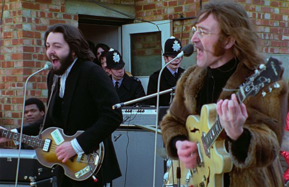 Billy Preston, Paul McCartney, John Lennon – Apple rooftop, 30 January 1969