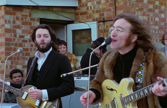 Billy Preston, Paul McCartney, John Lennon – Apple rooftop, 30 January 1969