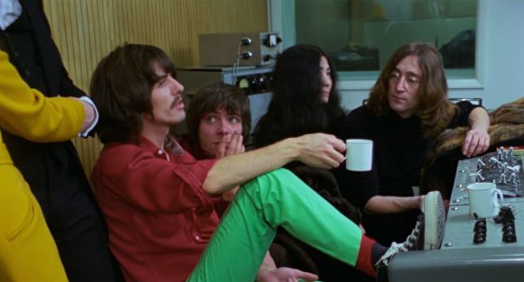 George Harrison, Glyn Johns, Yoko Ono, John Lennon – Apple Studios, 30 January 1969