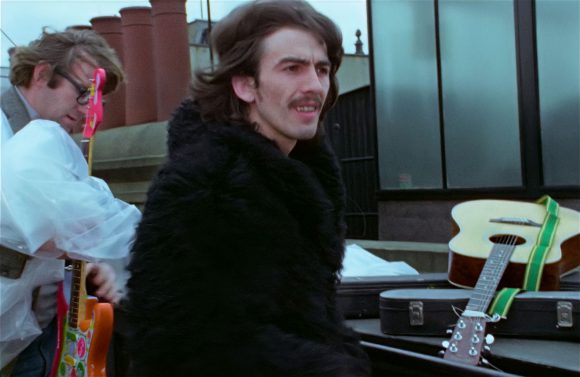 Mal Evans, George Harrison – Apple rooftop, 30 January 1969