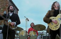 Paul McCartney, Ringo Starr, John Lennon – Apple rooftop, 30 January 1969