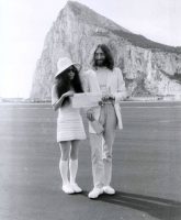 John Lennon and Yoko Ono in Gibraltar on their wedding day, 20 March 1969