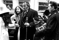 John Lennon and Yoko Ono with Salvador Dali, 24 March 1969