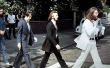 The Beatles crossing Abbey Road, 8 August 1969