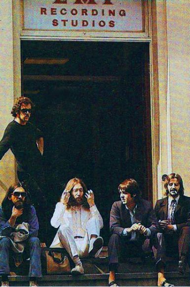 The Beatles outside EMI Studios, Abbey Road, 8 August 1969