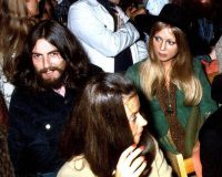 George and Pattie Harrison at the second Isle of Wight Festival, 31 August 1969