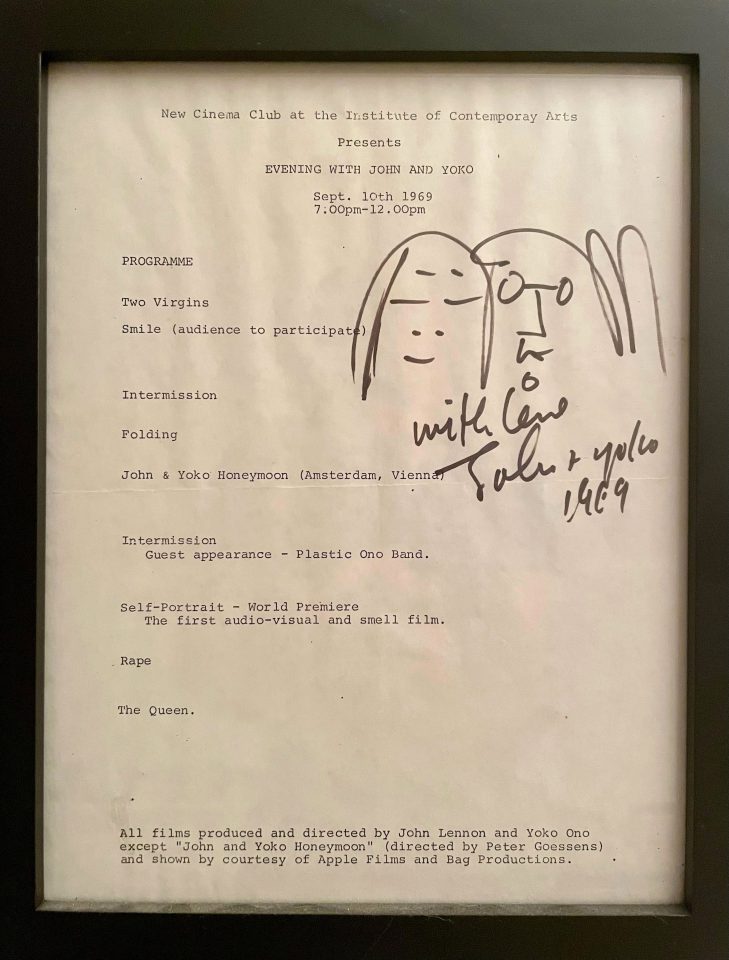 Programme for Evening With John and Yoko, 10 September 1969