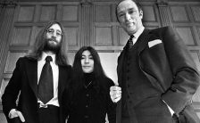 John Lennon, Yoko Ono and Canadian prime minister Pierre Trudeau, 23 December 1969