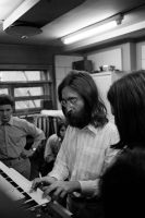John Lennon playing a Moog synthesiser, 1969