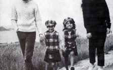 John Lennon, Julian Lennon, Kyoko Cox and Yoko Ono in Scotland, June 1969