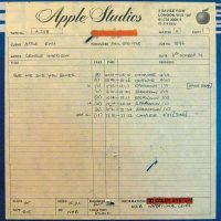 Tape box for George Harrison's Sue Me, Sue You Blues, 3 October 1972