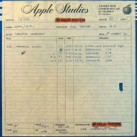 Tape box for George Harrison's Living In The Material World, 5 October 1972