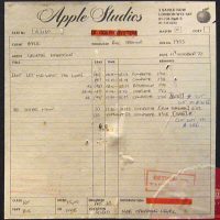 Tape box for George Harrison's Don't Let Me Wait Too Long and Be Here Now, 11 October 1972