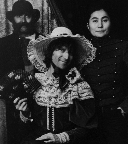 John Lennon, Yoko Ono, and George Maciunas, 16 February 1977