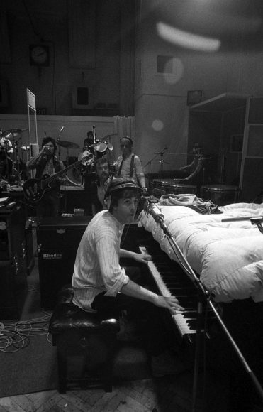Ronnie Lane, John Bonham, Tony Ashton, Paul McCartney, Bruce Thomas, Morris Pert – Rockestra Theme recording session, 3 October 1978