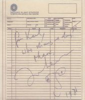 Autograph by John Lennon, 8 December 1980