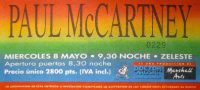 Paul McCartney ticket – Barcelona, Spain, 8 May 1991