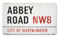 Abbey Road street sign, 2021