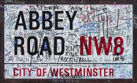 Abbey Road street sign and graffiti