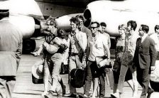 John Lennon and Paul McCartney arrive in Greece, July 1967