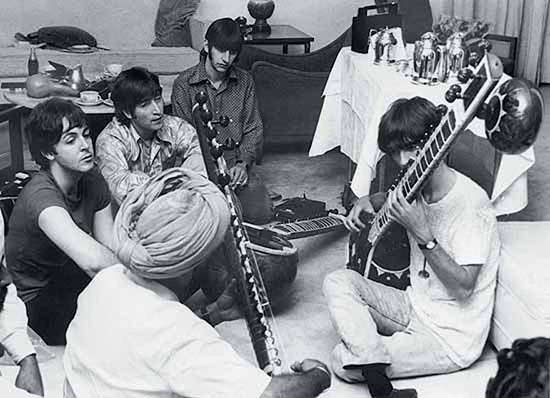 Image result for the beatles india sitar