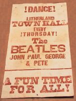 Poster for The Beatles at Litherland Town Hall, Liverpool