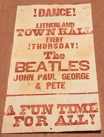 Poster for The Beatles at Litherland Town Hall, Liverpool