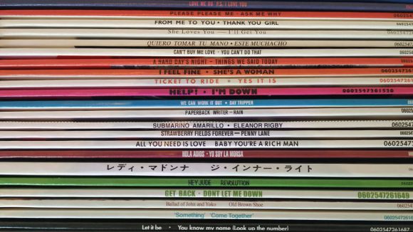 Beatles singles spines