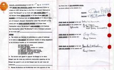 The Beatles' contract with Brian Epstein, signed on 1 October 1962