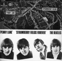 Penny Lane/Strawberry Fields Forever single artwork - Denmark