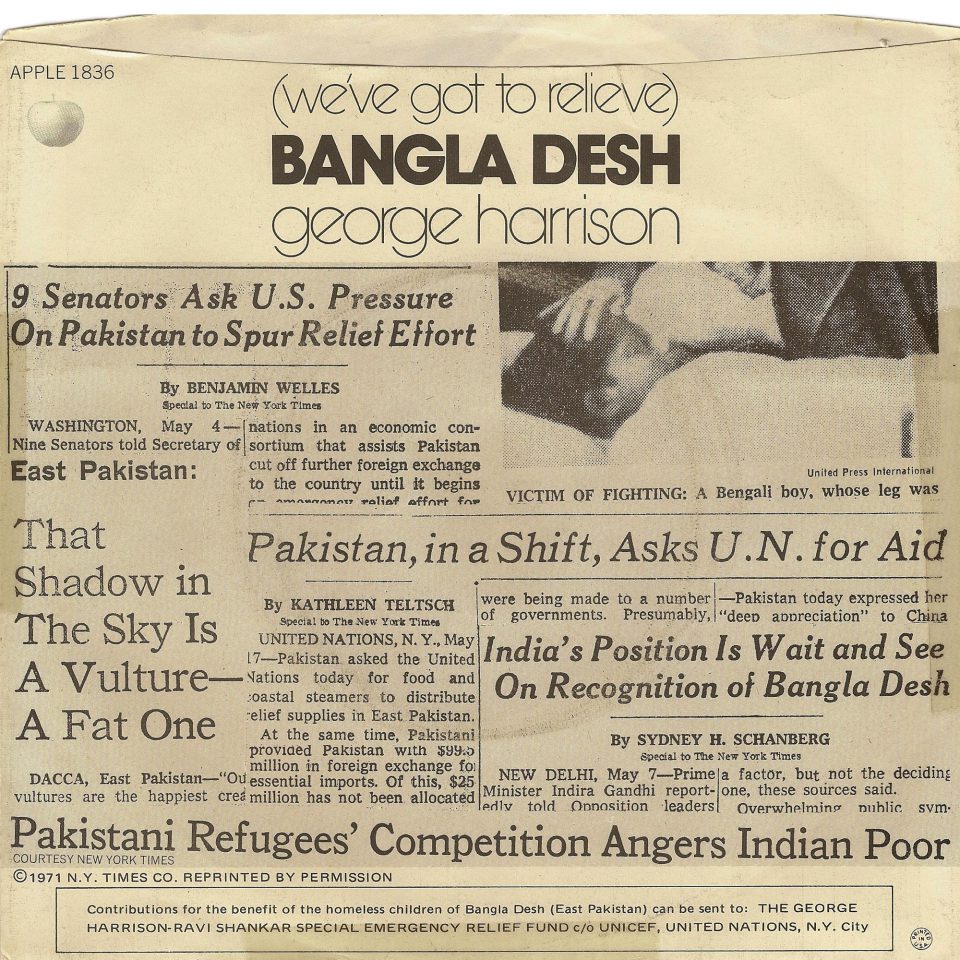 George Harrison – Bangla Desh single artwork