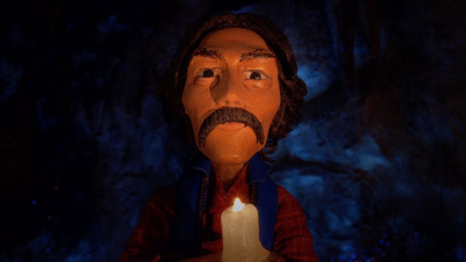 Still from Finn Wolfhard's video for George Harrison's Give Me Love (Give Me Peace On Earth)